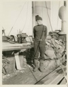 Image of George Borup on deck of S.S. Roosevelt